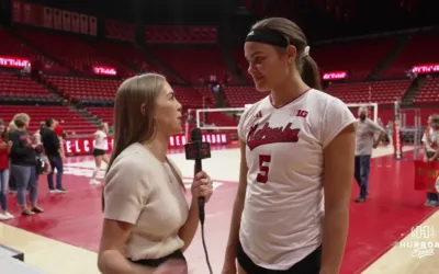 Nebraska Volleyball Takes Down No. 1 Wisconsin in Five Sets! | Bekka Allick Reaction INTERVIEW