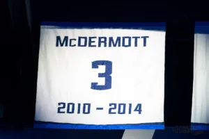 Former Creighton Bluejay Doug McDermott during a ceremony to retire his