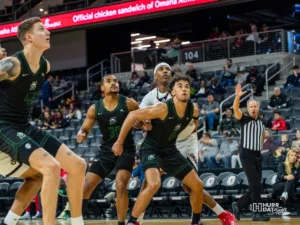 ...during a game against Stetson at Baxter Arena in Omaha, NE December 17th 2023. Photo by Brandon Tiedemann