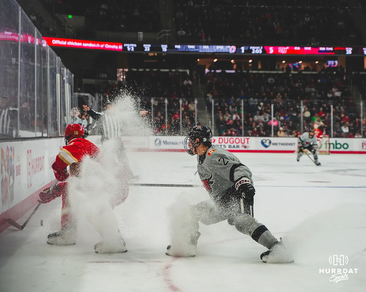 ...during a game between Omaha Mavericks hockey and the Denver Pioneers in Omaha, NE January 20th, 2024. Photo by Collin Stilen