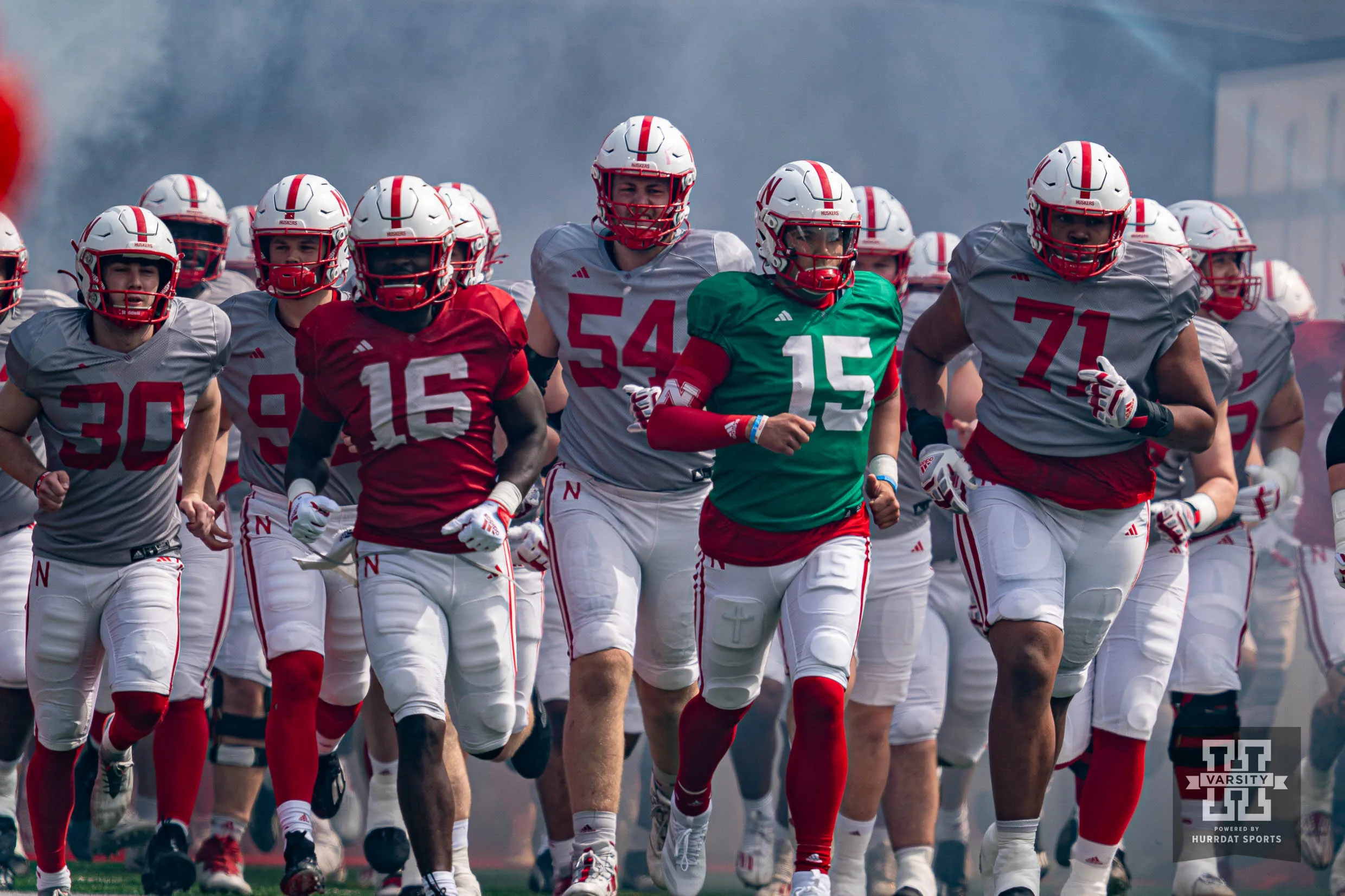 Nebraska Cornhuskers during their annual Red White spring game at Memorial Stadium Field April 27th, 2024 in Lincoln, NE. Photo by Eric Francis