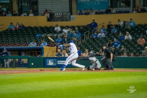 The Omaha Storm Chasers dropped game one of the MiLB NL Championship series 3-2 on September 24th, 2024 at Werner Park in Omaha, NE. Photo by Brandon Tiedemann