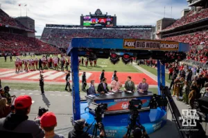 Fox Big Noon Kickoff doing their show before the game between the Nebraska Cornhuskers and the Ohio State Buckeyes during a college football game Saturday, October 26, 2024, in Columbus, Ohio. Photo by John S. Peterson.