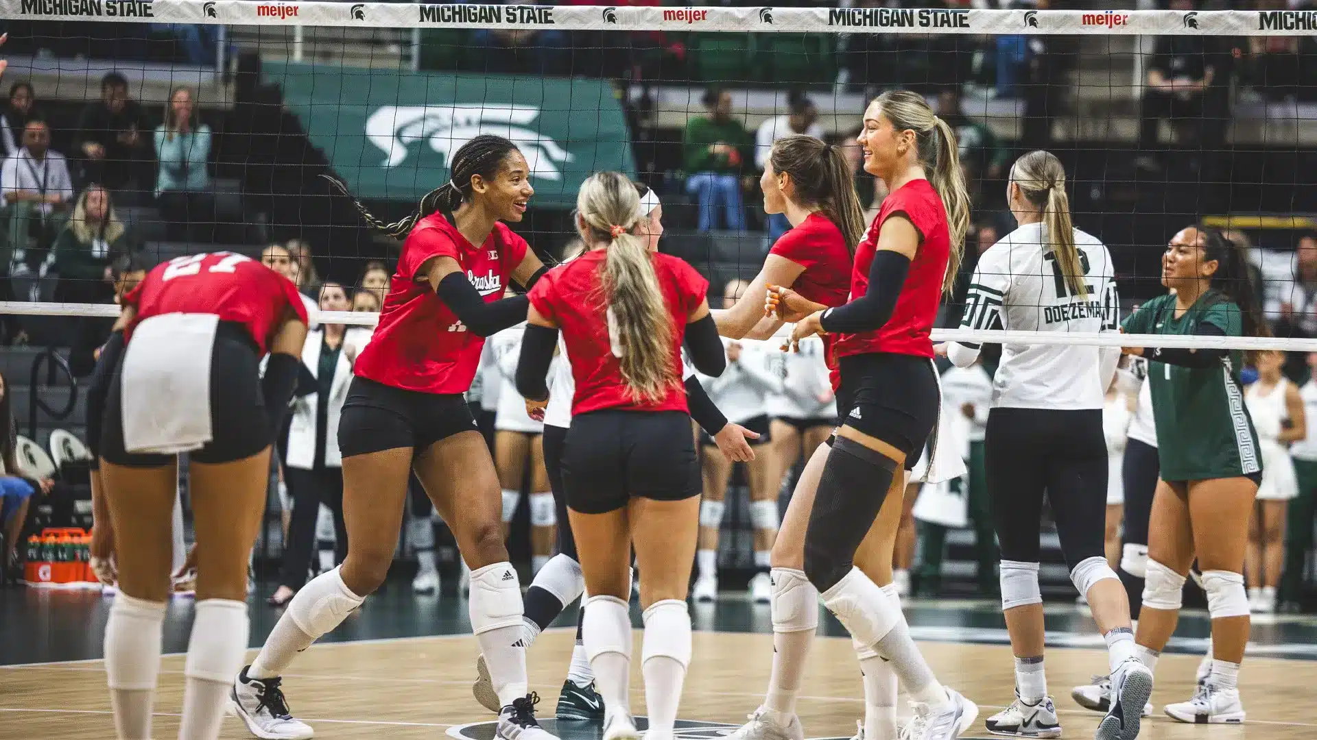 Left Sides Lead Way As No. 2 Nebraska Volleyball Sweeps Michigan State ...