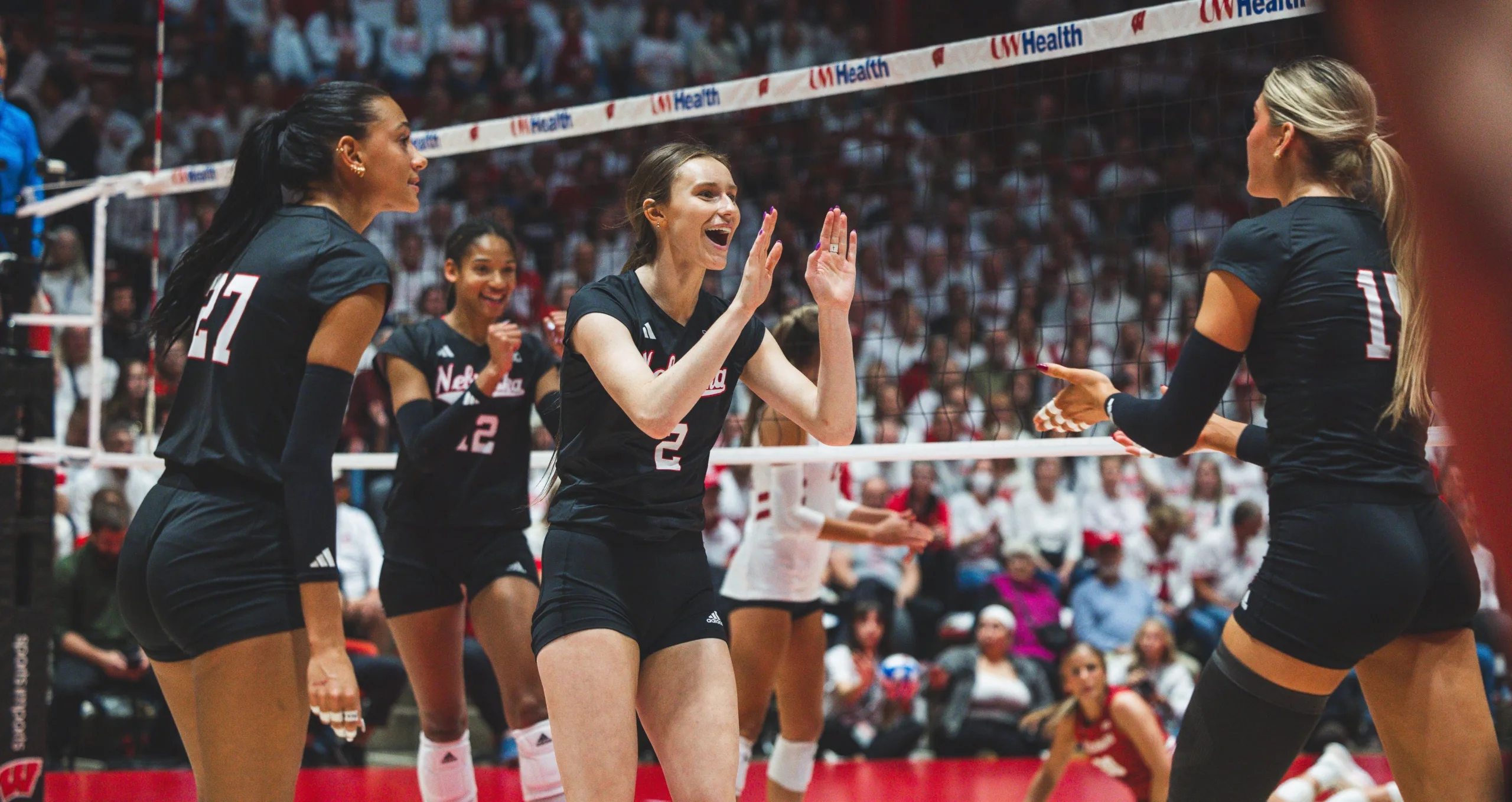 Nebraska Volleyball Snaps Losing Streak at Wisconsin with Sweep